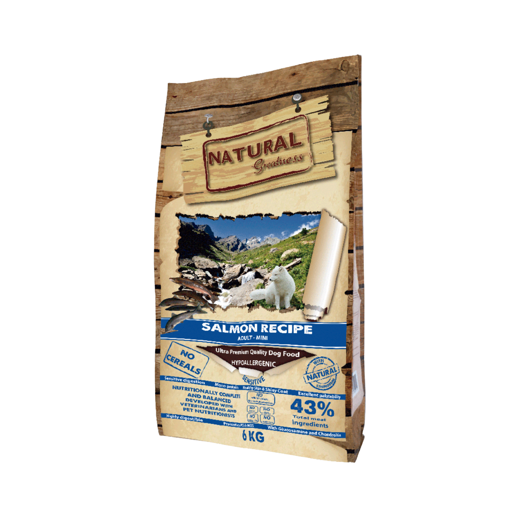 Natural Greatness Receta de Salmón – Sensitive Mini