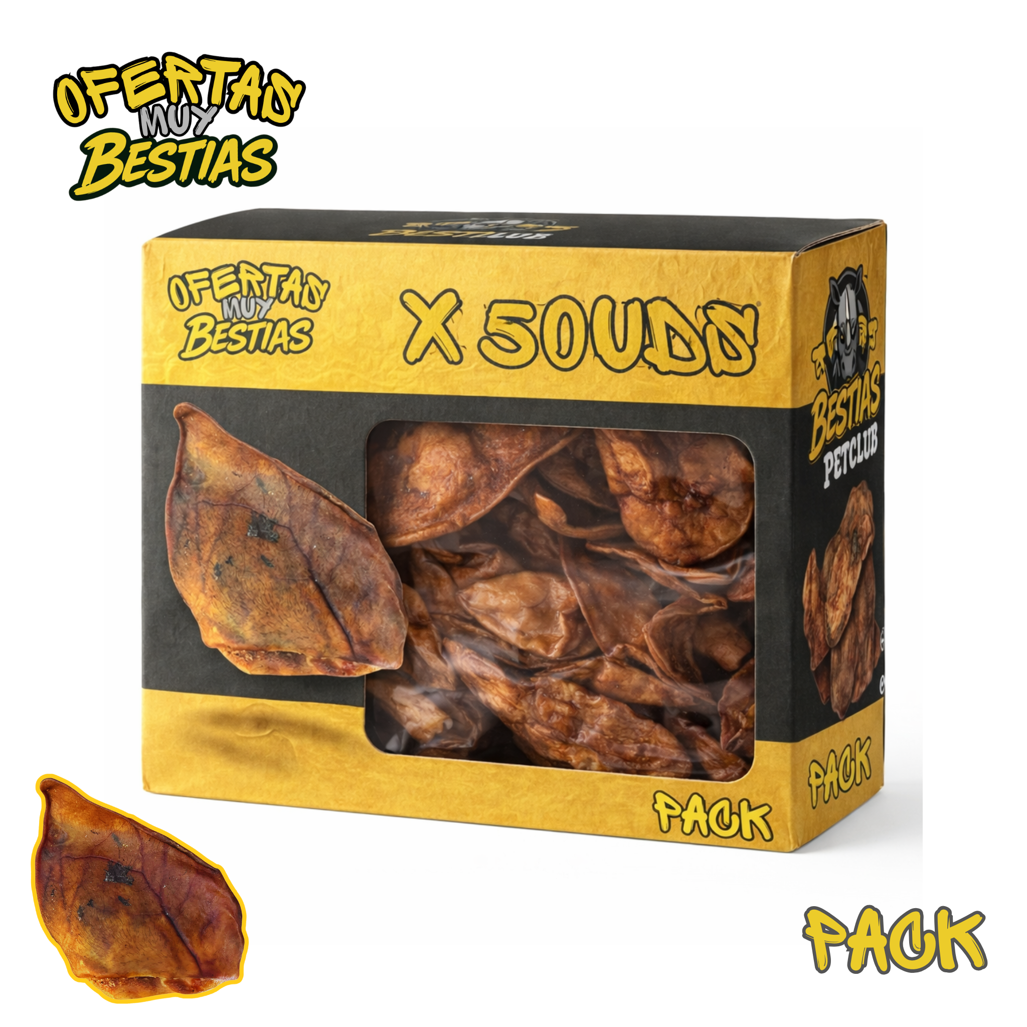 Oreja de Cerdo Pack 50uds